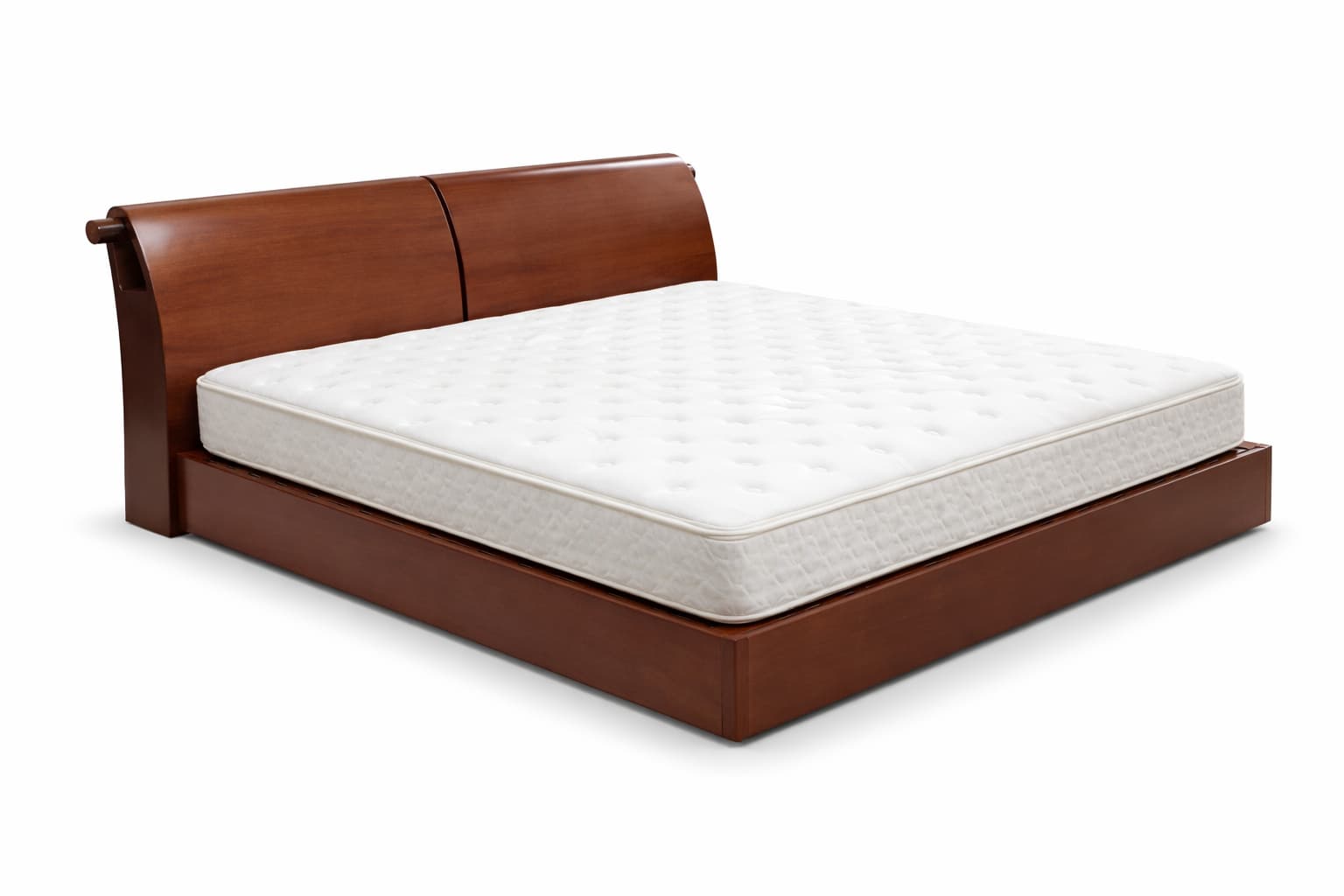 Cama zen de madera maciza con diseño minimalista