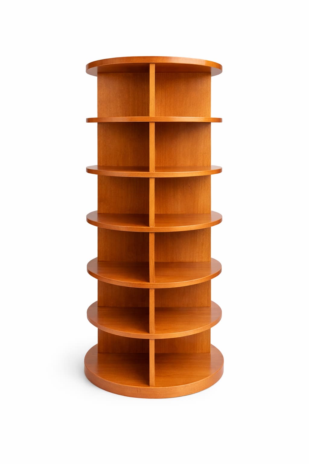 Zapatero giratorio de madera roble con diseño moderno