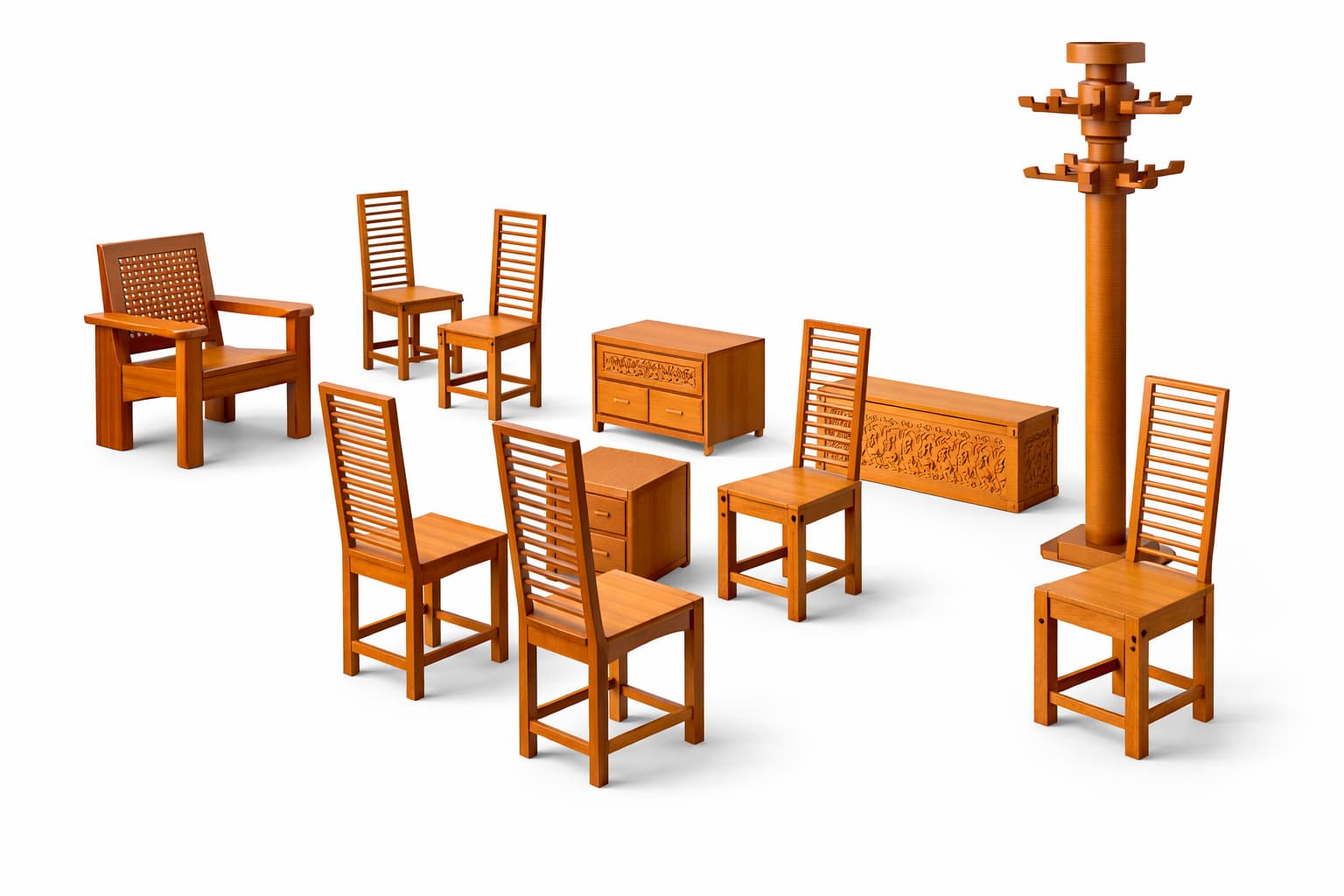 Mueble multiespacio de madera artesanal con diseño funcional