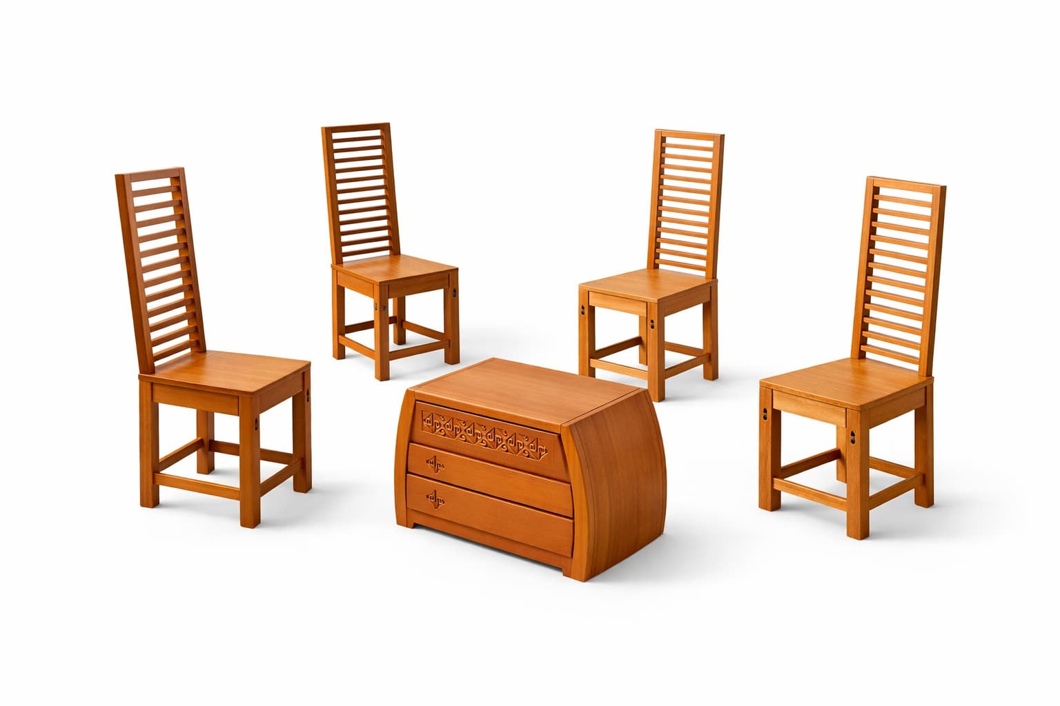 Set Multiespacio Madera Artesanal