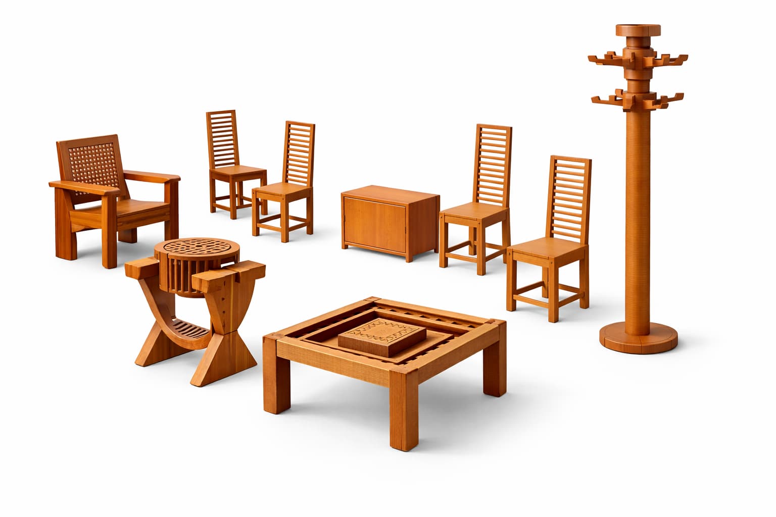 Set Multiespacio Madera Artesanal