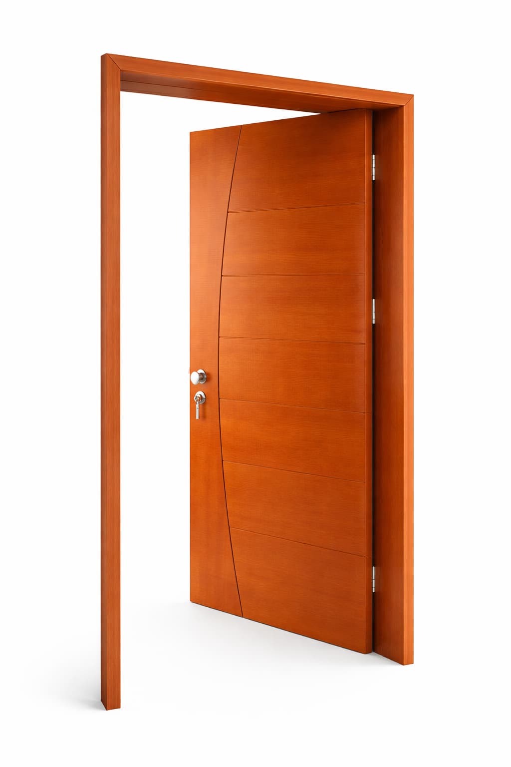 Puerta moderna con relieve curvo y diseño elegante