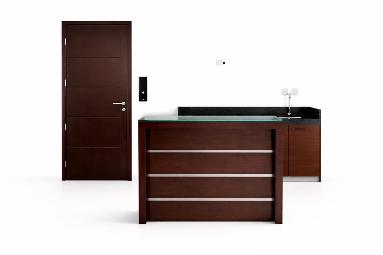 Estación de café moderna con espacio de almacenamiento