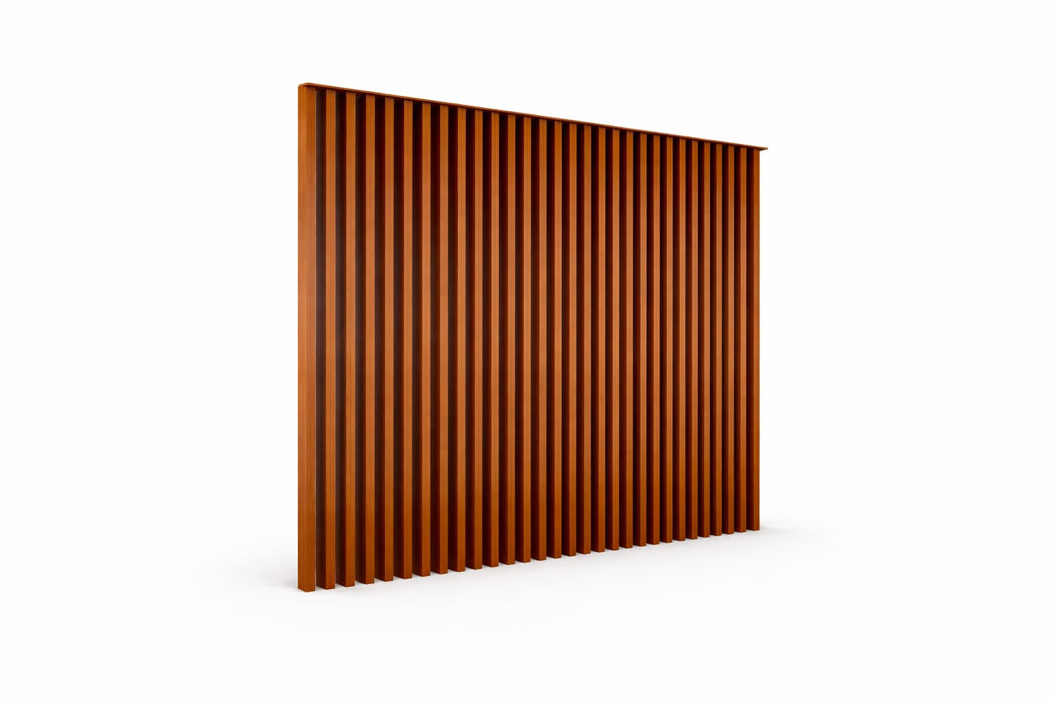 Celosía de madera fija como separador decorativo moderno